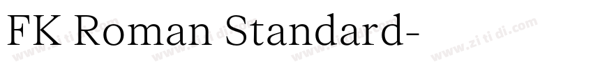 FK Roman Standard字体转换